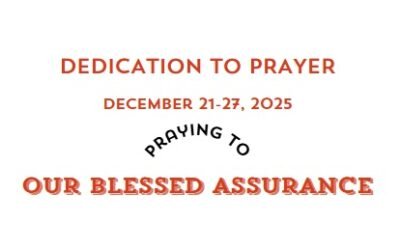 Prayer Focus: Blessed Assurance December 21-27, 2025